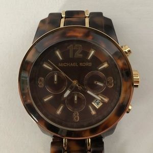 Michael Kors Tortoiseshell Chronograph Watch